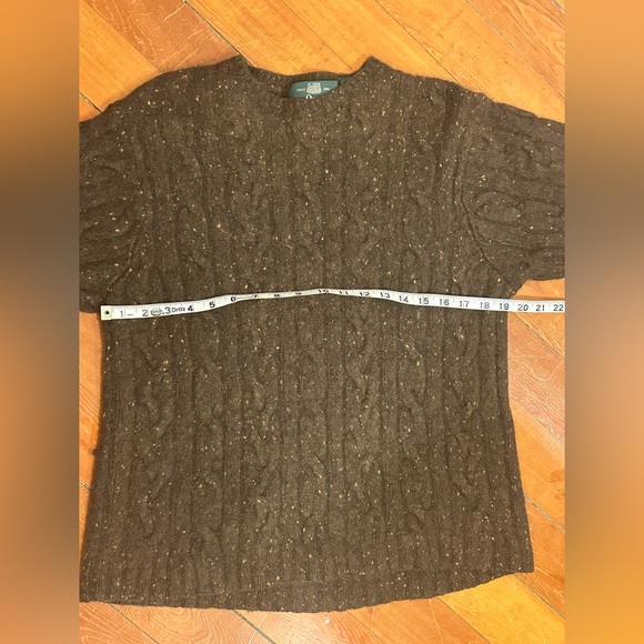 Orvis Dark Brown Cable Knit Women's Sweater - Picture 4 of 6